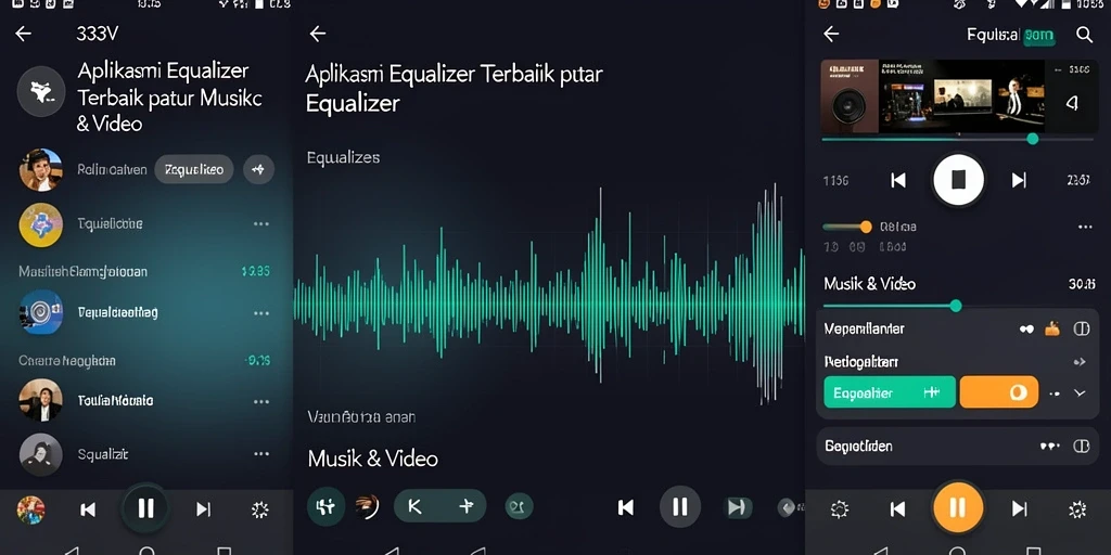 Antarmuka sleek dan intuitif untuk pengaturan Equalizer