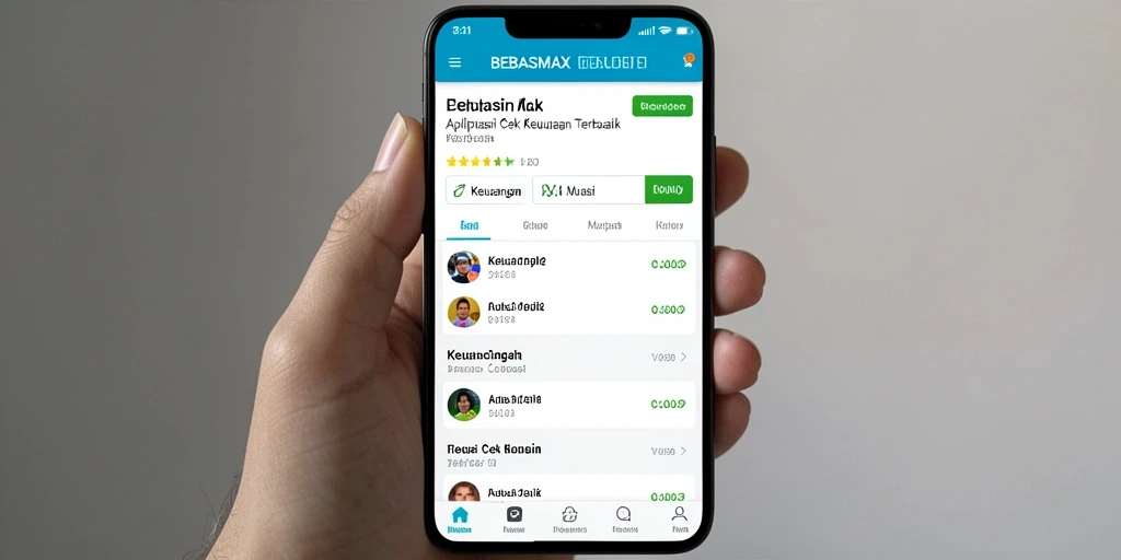 Tampilan antarmuka BEBASMAX yang menarik dan fungsional.