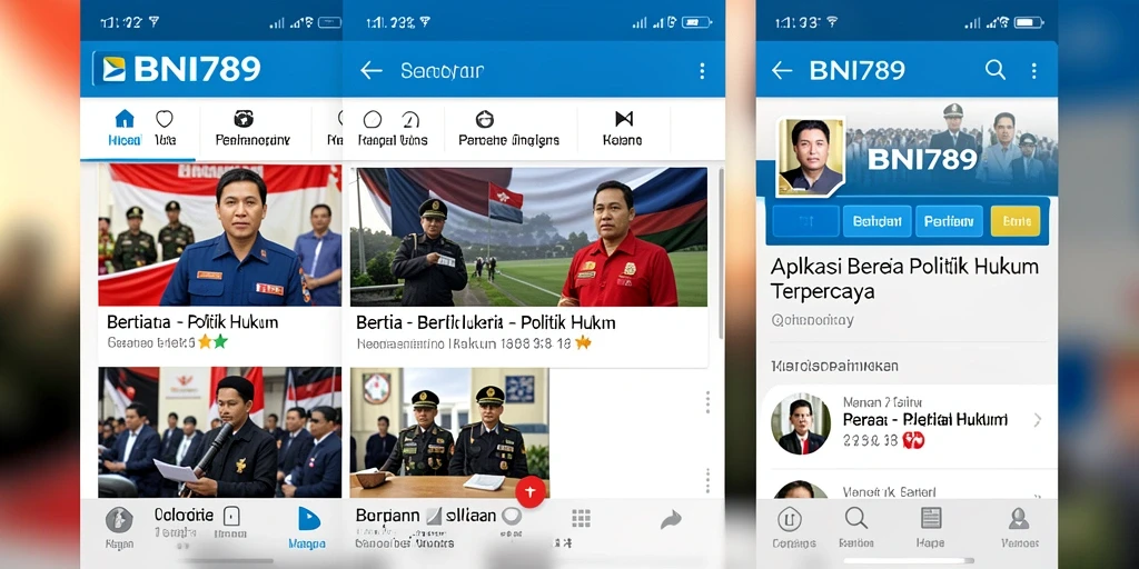 Antarmuka BNI789 yang informatif dan mudah digunakan.