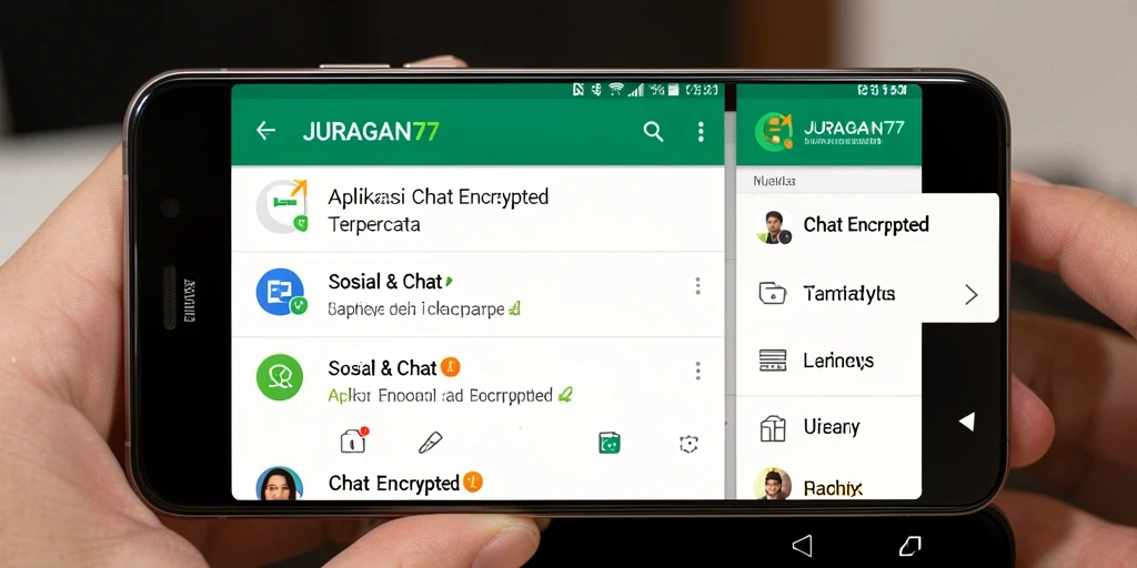 Tampilan antarmuka aplikasi JURAGAN77 yang ramah pengguna.