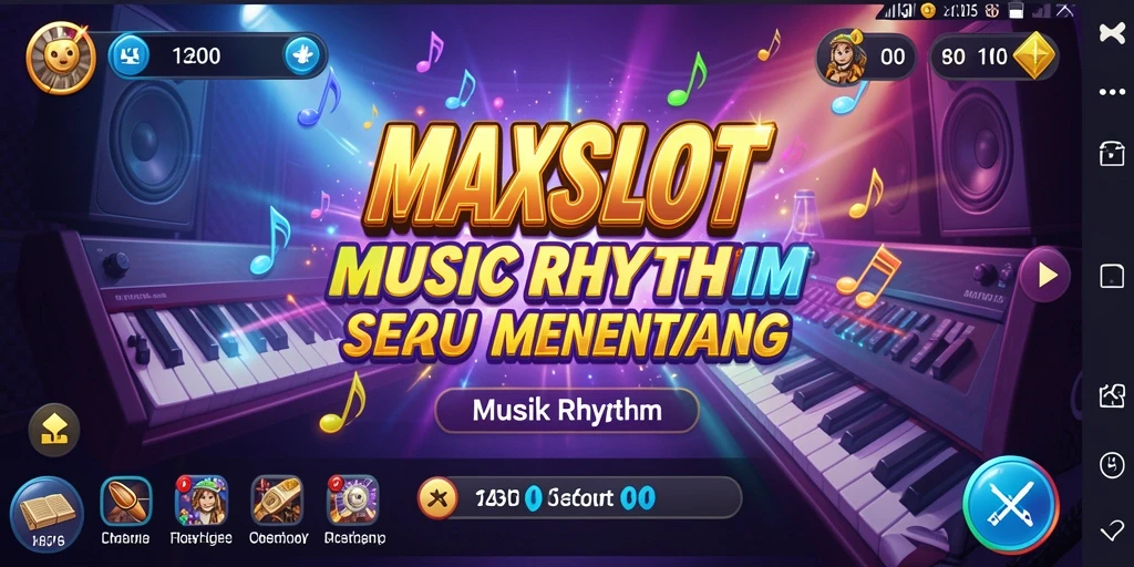 Tampilan antarmuka menarik dengan fungsi Musik Rhythm yang dinamis.