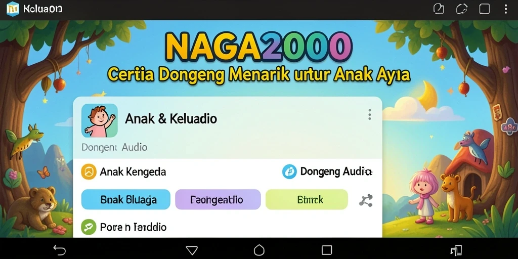 Antarmuka aplikasi NAGA2000 yang menarik dan bersahabat untuk anak.