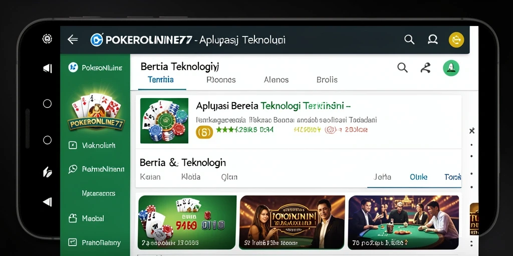 Antarmuka pengguna POKERONLINE77 yang menarik dan fungsional.