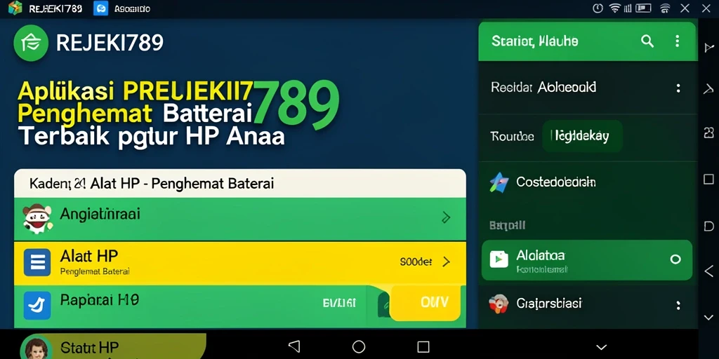 Tampilan antarmuka REJEKI789 untuk penghemat baterai yang praktis dan efisien.
