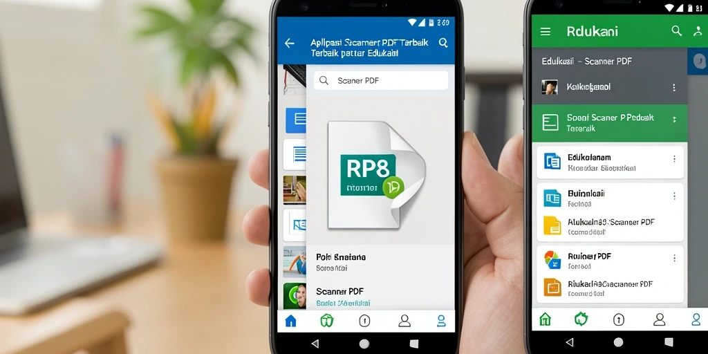 Antarmuka pengguna RP8 yang sederhana dan fungsional untuk Scanner PDF.