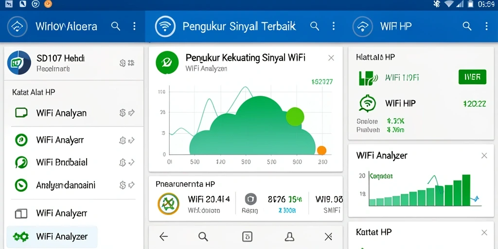Tampilan antarmuka SD107 yang sederhana dan fungsional untuk analisis WiFi.
