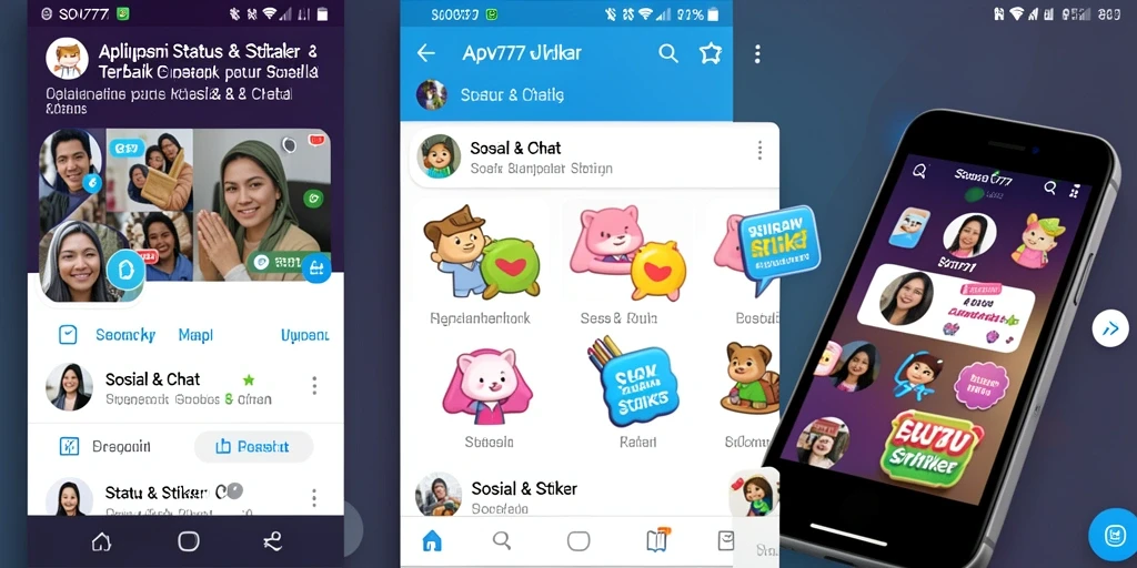 Tampilan antarmuka SOV777 yang mudah digunakan dengan berbagai stiker menarik.