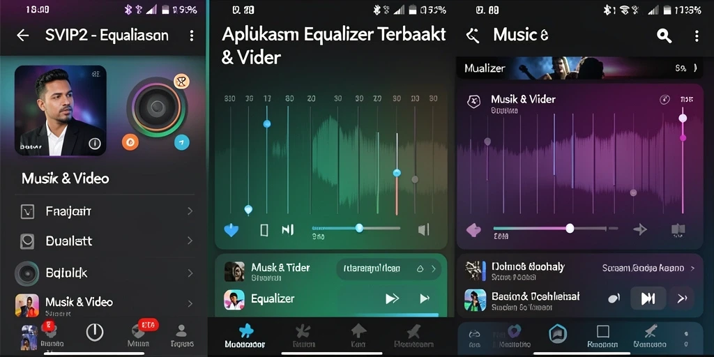 Tampilan antarmuka aplikasi SVIP2 dengan fungsi Equalizer yang interaktif.