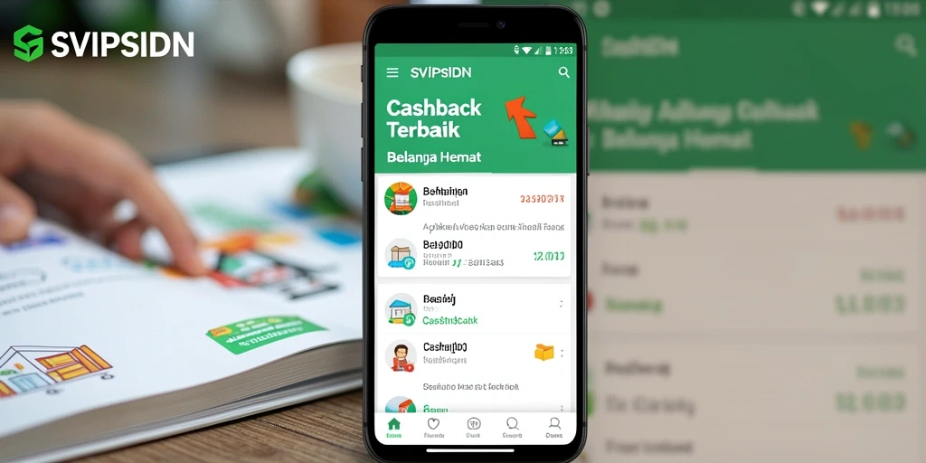 Tampilan antarmuka SVIPSIDN yang sederhana dan fungsional untuk cashback.